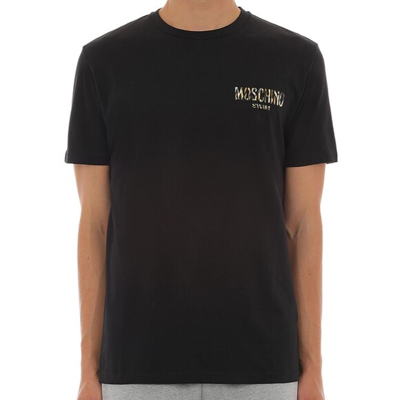 MOSCHINO Swim Black Logo Print T-Shirt Men's Size Large - NEW - Model V3A0706 - Picture 1 of 5